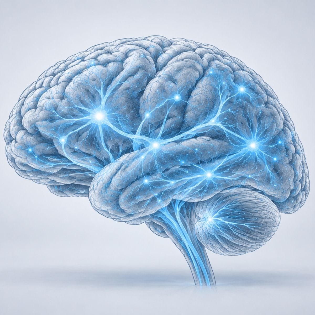 Illustration of the brain and neural pathways