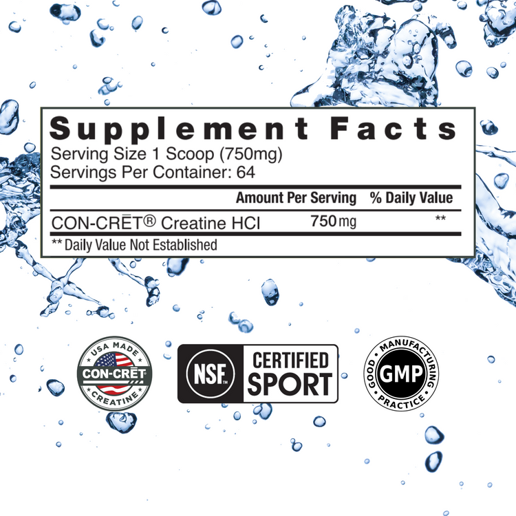 Unflavored Creatine HCl Powder | CON-CRĒT