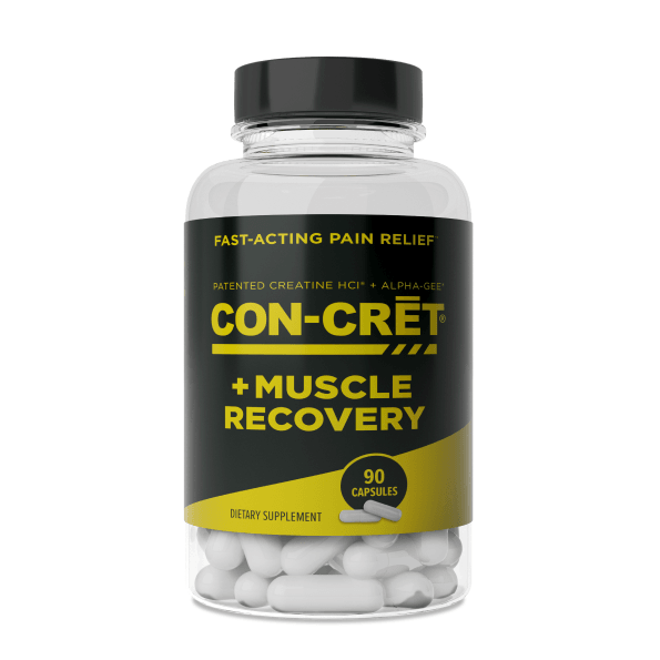 CON-CRĒT®+ MUSCLE RECOVERY, Creatine HCl & Alpha-GEE®, Supports relief from Activity-Induced Pain and Inflammation - CON-CRET Patented Creatine HCl